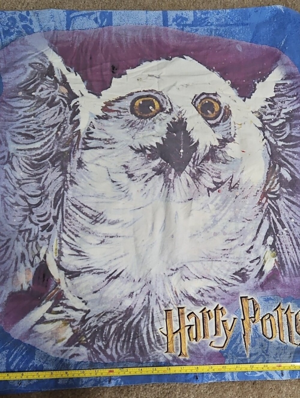 Harry Potter White & Purple Owl Decorative Pillow Cover